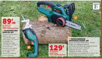 Hyper U Élagueur keo sans fil 18 v, tronçonneuse universalchain 18 v offre