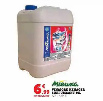Hyper U Vinaigre ménager surpuissant 10 l mieuxa offre