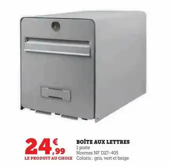 Hyper U Boîte aux lettres offre