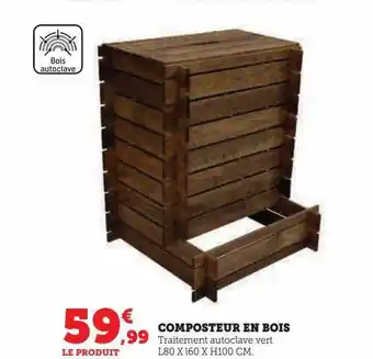 Hyper U Composteur en bois offre