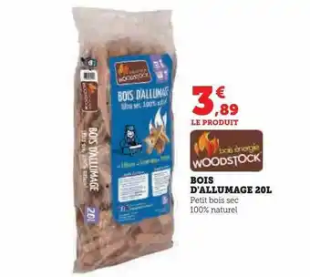 Hyper U Bois d'allumage 20 l woodstock offre