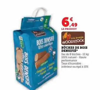 Bûches de bois densifié