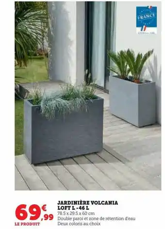 Jardinière volcania loft l - 46 l