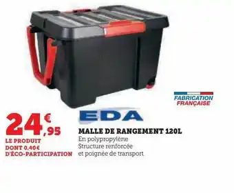 Hyper U Malle de rangement 120 l eda offre
