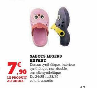 Sabots légers enfant