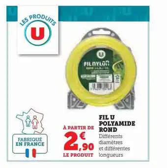 Fil u polyamide rond