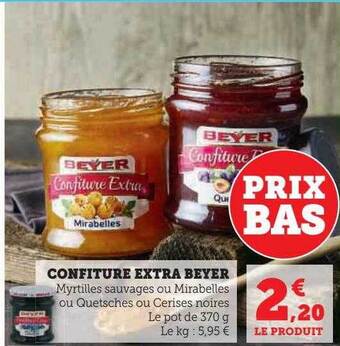 Super U Confiture extra beyer offre