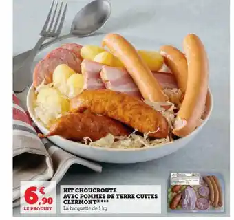 Super U Kit choucroute avec pommes de terre cuites clermont offre
