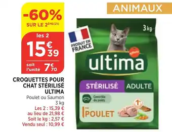 Bi1 Croquettes Pour Chat Stérilisé Ultima offre