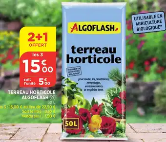 Bi1 Terreau Horticole Algoflash offre