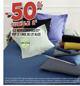 Géant Casino Sur Le Linge De Lit Alize offre