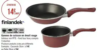 Géant Casino Gamme De Cuisson En Émail Rouge offre