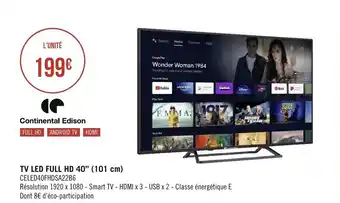 Géant Casino TV Led HD 40" (101 cm) offre
