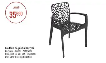 Géant Casino Fauteuil De Jardin Gruvyer offre