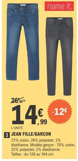 E.Leclerc Sport Jean Fille/Garcon offre