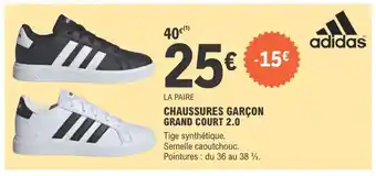 E.Leclerc Sport Chaussures Garcon Grand Court 2.0 offre