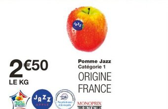 Monoprix Pomme Jazz offre