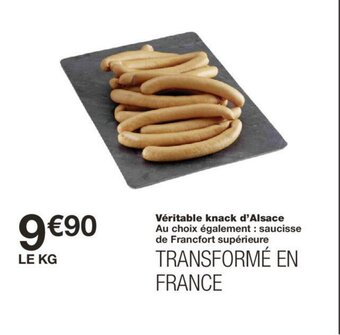 Monoprix Véritable knack D'Alsace offre