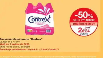 Monoprix Au Minérale Naturelle "Contrex" offre