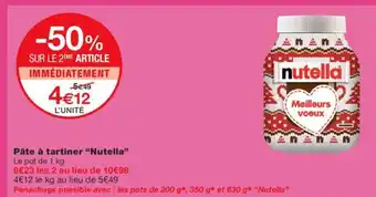 Monoprix Pâte à Tartiner "Nutella" offre