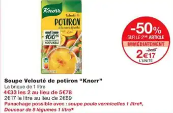 Monoprix Soupe Velouté De Portion "Knorr" offre