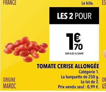 Supeco Tomate Cerise Allongee offre