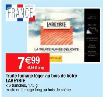 Migros Truite fumée labeyrie offre