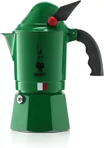 Amazon Bialetti - moka express alpina: la cafetière expresso classique, la cafetière moka 3 tasses (130 ml), aluminium, vert offre
