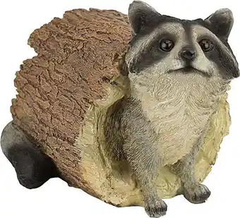 Amazon Design toscano bandit le raton laveur statue d'animal de décoration de jardin, 25.5 cm, polyrésine, palette complète de co... offre