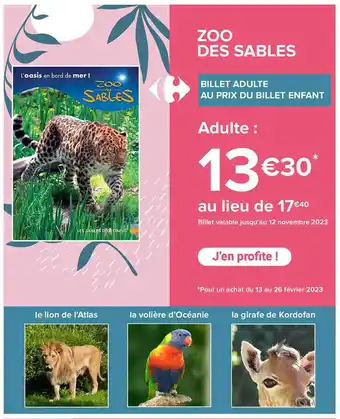 Zoo des sables
