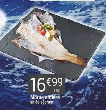 Morue entière salée séchée