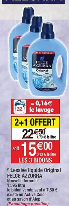 Cora x Carrefour Lessive liquide original felce azzurra offre