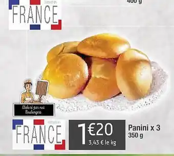 Cora x Carrefour Panini x3 offre