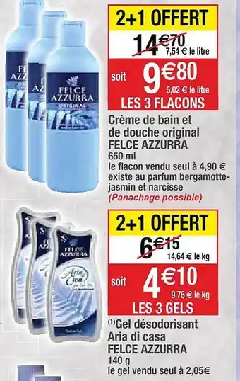 CrÚme de bain et de douche original felce azzurra, gel désodorisant aria di casa felce azzurra