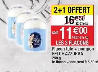 Cora x Carrefour Flacon talc + pompon felce azzurra offre