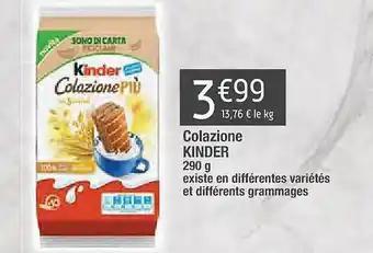 Cora x Carrefour Colazione kinder offre