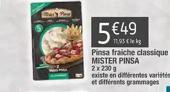 Cora x Carrefour Pinsa fraîche classique mister pinsa offre