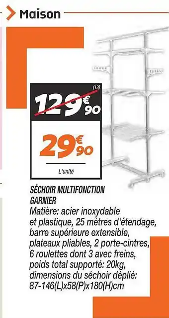 Séchoir multifonction garnier