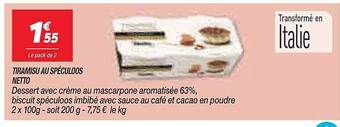 Netto Tiramisu au spéculoos netto offre