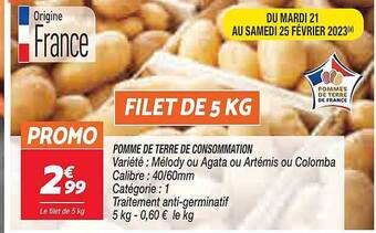 Netto Pomme de terre de consommation offre