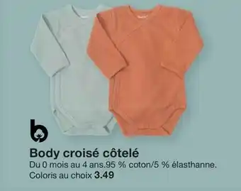 Body croisé côtelé