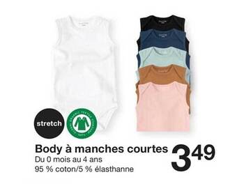 Zeeman Body à manches courtes offre