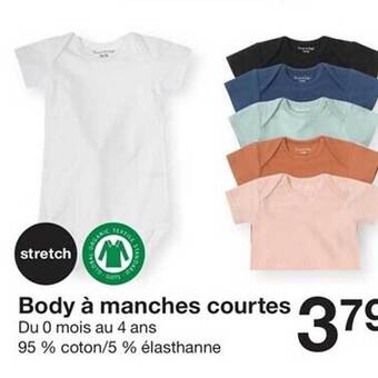 Zeeman Body à manches courtes offre