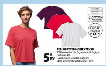 Auchan Tee-shirt femme inextenso offre