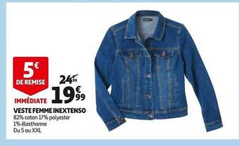 Auchan Veste femme inextenso offre
