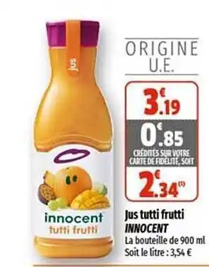 Coccimarket Jus tutti frutti innocent offre