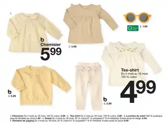 Zeeman Chemisier, tee-shirt, lunettes de soleil, sweat, pantalon de jogging offre