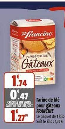 Coccimarket Farine de blé pour gâteaux francine offre