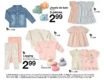 Zeeman Veste jean, robe, sweat, chemisier, jouets de bain, tee-shirt, jouets de bain, legging offre