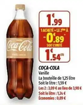 Coccimarket Coca-cola vanille offre